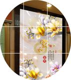 最新款3D5D贴钻印花十字绣玉兰花客厅大幅玄关竖版家和富贵钻石画