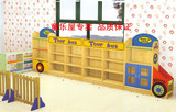 幼儿园板材家具巴士造型玩具收纳柜儿童收纳架储物展示柜批发价