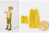 韩版春季新款女童男童儿童亲子装纯色毛衣开衫针织马夹马甲