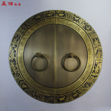 大门纯铜中式拉手仿古装饰铜板44/52cm 明清铜活实木明装门环把手