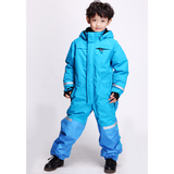 男女童儿童连体滑雪服 三层保暖防雨 户外冲锋衣防寒服抗零下30度