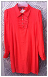 新款夏装 金时尚孕妇橘色衬衫 中长款孕妇上衣JSS-6323