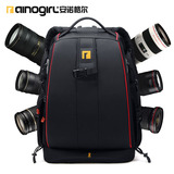 防盗大小容量佳能单反相机背包 一机多镜双肩单反摄影包安诺格尔