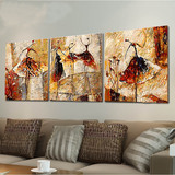 布丁画艺 数字油画diy手绘 客厅卧室抽象装饰画三拼三联 芭蕾舞者