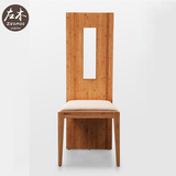 新中式高背餐椅全实木现代客厅形象椅会所新古典简约休闲椅子禅意