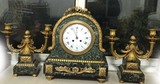 特价  法国原装 大理石 鎏金座钟 烛台钟 老表古董座钟表 壁炉钟