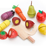 新年礼物 年货 木制切水果玩具 切切乐 水果蔬菜切切看过家家玩具