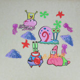 大型卡通动物墙贴纸幼儿园墙壁装饰房间布置泡沫立体贴画海绵宝宝