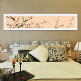 中式客厅装饰画酒店宾馆卧室床头横幅壁画沙发背景墙长条挂画梅花