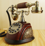 无线移动插卡欧式座机电话机办公实木复古电话机古典家用仿古