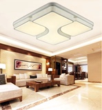 现代简约正方形铁艺异形LED吸顶灯大气客厅卧室阳台灯亚克力灯