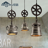 复古工业风艺术餐厅吧台吊灯咖啡厅酒吧创意单头陶瓷树脂装饰吊灯
