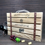 六支装红酒盒木盒实木制酒盒葡萄酒红酒包装盒定制松木桐木礼盒