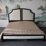 新中式床现代简约床 实木双人床婚床 酒店别墅会所样板房间家具