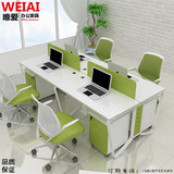 厂家直销上海办公家具职员位组合钢木四人位办公桌员工位电脑桌