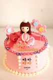 杭州咔卟个性手工鲜奶油生日蛋糕定制儿童卡通皇冠女孩公主