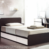 韩式多功能三抽屉双人床 现代简约日式单人床 混搭储物床定做颜色