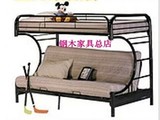 *钢木家具总店*出口余单欧式铁艺双层高低多功能折叠沙发两用床