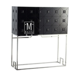 美式现代简约样板房酒柜不锈钢餐边柜装饰柜设计师个性烤漆储物柜