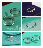 香港代购925纯银男女18K 铂金镶钻对戒Tiffany蒂芙尼情侣钻石戒指