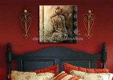 纯手工绘油画欧式金箔画人体艺术裸画酒店卧室床头装饰无框墙挂画