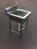 全不锈钢材质厨房单水槽单槽洗菜盆洗碗池带落地支架子不锈钢单水