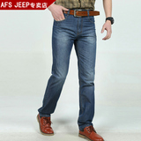 2016春季牛仔裤 中腰直筒AFSJEEP男裤 弹性舒适经典时尚款牛仔裤