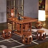 仿古家具红木茶桌椅组合非洲花梨木正方形小茶台艺桌实木功夫茶几