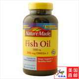 美国直邮|Nature Made Fish Oil Omega-3 深海鱼油 200粒 17.9月