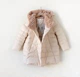 童装女童冬装羽绒服韩版中长款加厚连帽保暖外套儿童外贸原单女孩
