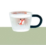 {遇见zakka}萌趣动物玻璃杯 人工吹制耐热咖啡杯水杯早餐牛奶杯子