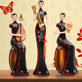 中式仕女创意结婚礼物实用客厅摆件高端新婚送礼礼品家居装饰摆设