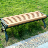 铸铝公园长椅 塑木户外休闲座椅 成品园林景观坐凳 室外公共排椅