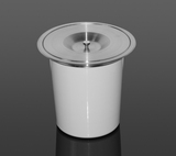 VASE橱柜台面嵌入式垃圾桶 厨房拉丝不锈钢双提手柜内隐藏垃圾桶