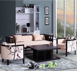 新中式实木沙发水曲柳古典简约家具 小户型布艺休闲客厅沙发整装