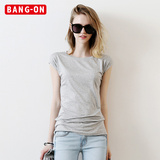 bANG－ON2016夏装新款无袖t恤背心女款修身白色打底衫上衣欧美