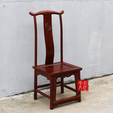 现代中式简约雕花灯挂椅靠背椅实木餐椅茶台椅老榆木明清仿古家具