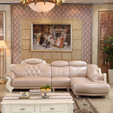 欧式真皮沙发 奢华头层牛皮皮艺大小户型客厅转角组合