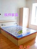 实木床出租房家具1.5米1.8米双1米单人床人床简易双人床/箱床高箱
