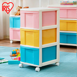 整理柜3D 带滑轮彩色塑料儿童抽屉收纳柜/--日本爱丽思IRIS