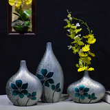 欧式家居饰品美式乡村花器客厅电视柜装饰工艺品陶瓷桌面花瓶摆件