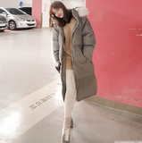 韩国官网正品代购直邮Cherrykoko时尚毛领保暖中长款羽绒服外套