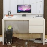 Y新款亿家达白色烤漆书桌简约现代办公桌家用书房台式电脑桌写字