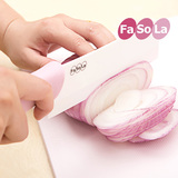 日本FASOLA正品 厨房多功能刀具轻便切菜刀蔬菜水果刀肉类陶瓷刀