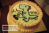 MJ乐焙工场私人定制个性创意恐龙卡通儿童生日蛋糕无添加放心蛋糕