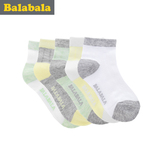 巴拉巴拉男童袜子时尚儿童袜子2016夏季新款童装中大童短袜5双装