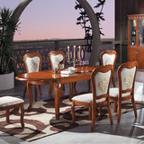 厂家直销实木雕花餐桌068 伸缩多功能折叠实木餐厅桌 折叠饭桌