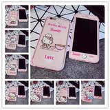 苹果6plus/5S女生款粉红色钢化膜 iPhone6s/5s粉色时尚手机保护膜