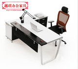 上海办公家具 经理桌主管桌 简约时尚1.6米中班台 黑白老板办公桌