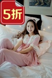 韩国pink春夏季女士纯棉短袖家居服套装蕾丝可爱公主韩版女人睡衣